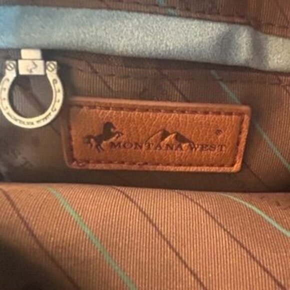 Montana West Blue Studded Crossbody Bag Pack Embroidery Adjustable Strap - NEW - Picture 6 of 11